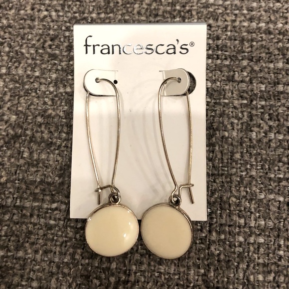 Francesca's Collections Jewelry - 🎃3/$12🎃 Francesca's White Fishhook Earrings
